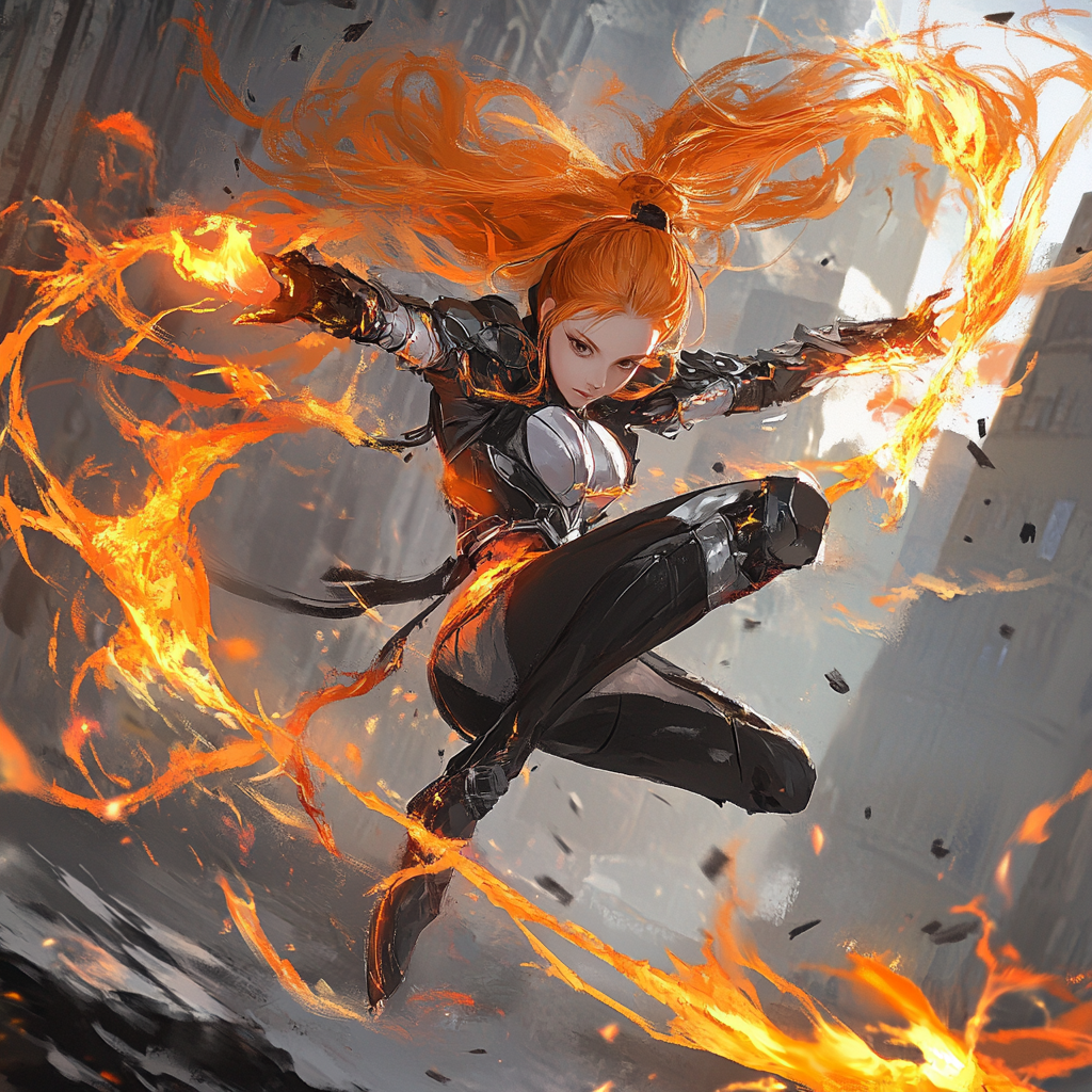 Fiery Action Heroine