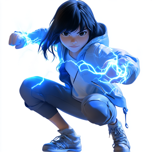 Electric Heroic Pose
