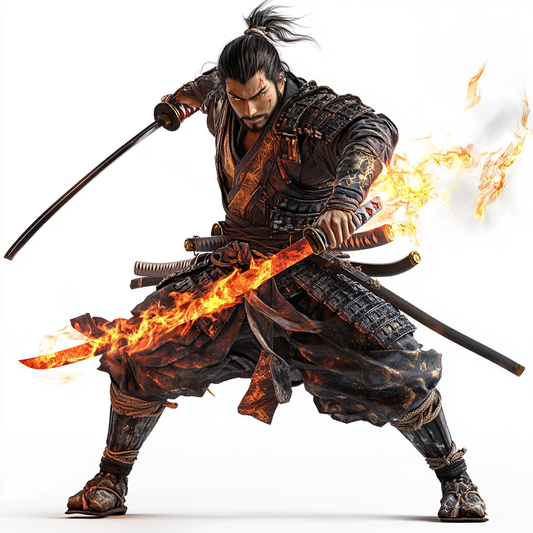 Fiery Samurai Warrior