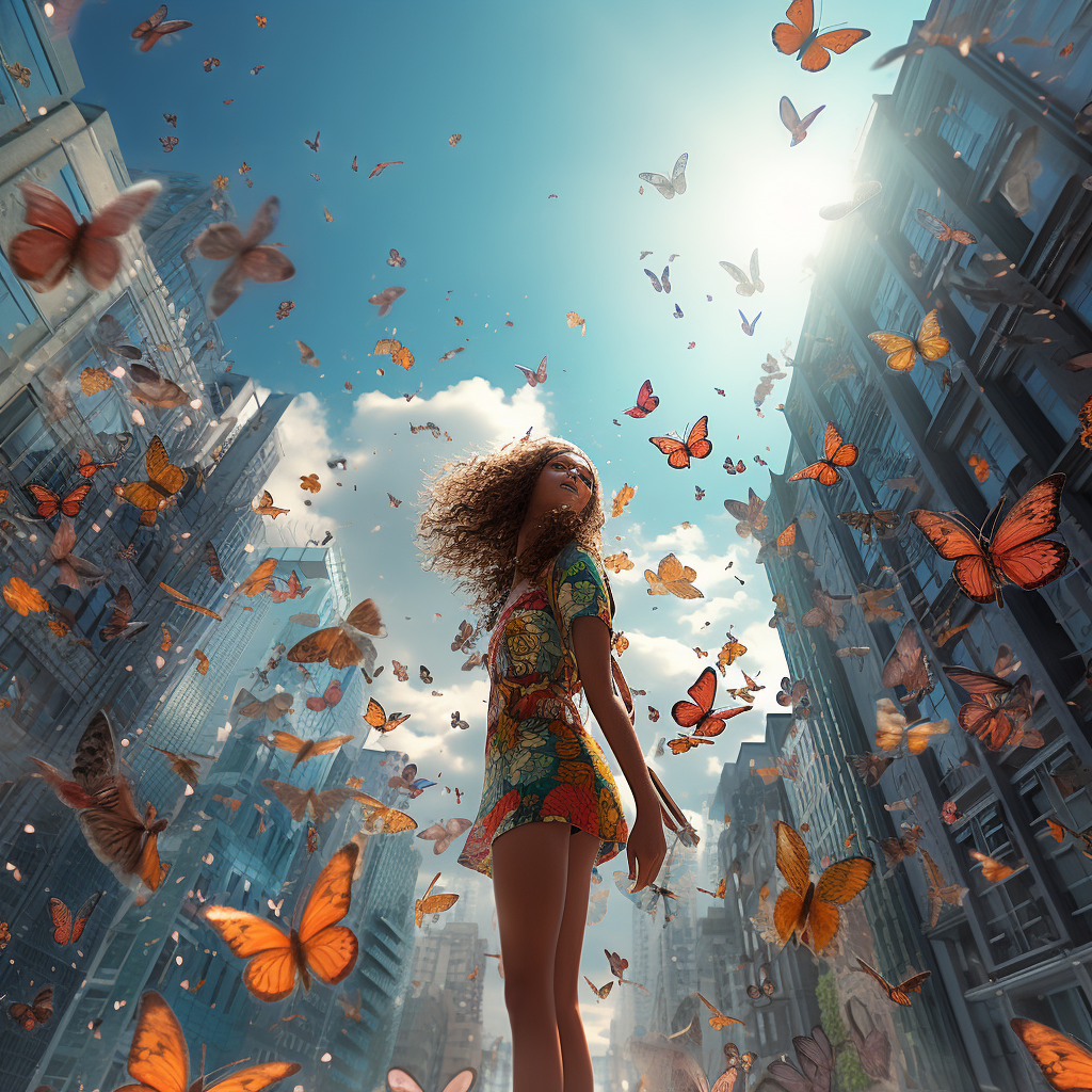 **Butterfly Dreams in Urban Bliss**