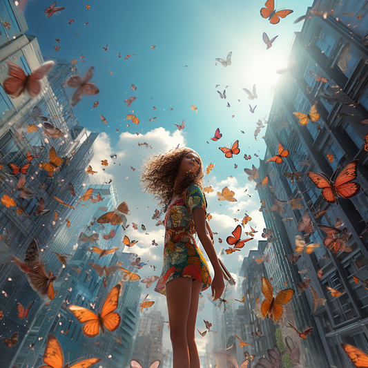**Butterfly Dreams in Urban Bliss**