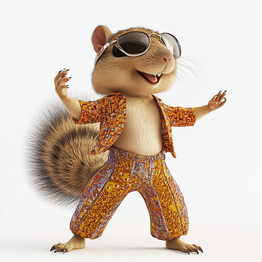 Cool Hipster Squirrel