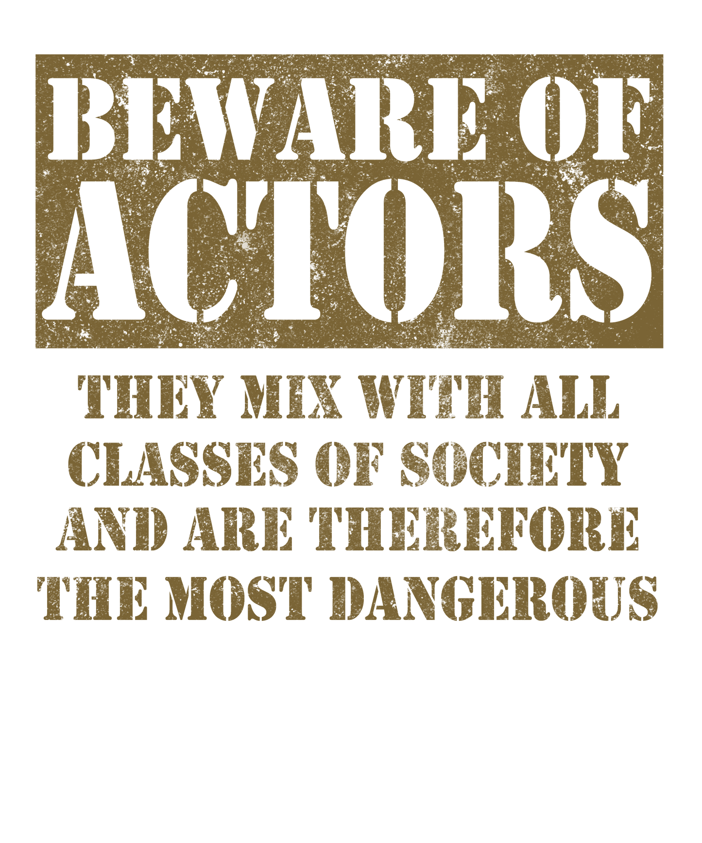 Beware of Actors Typography