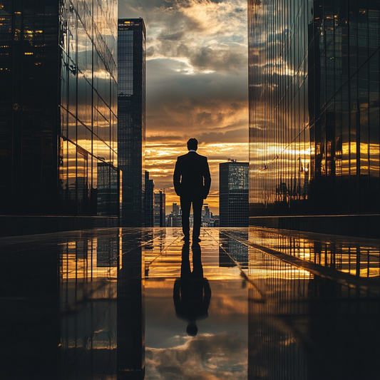 Urban Sunset Reflection