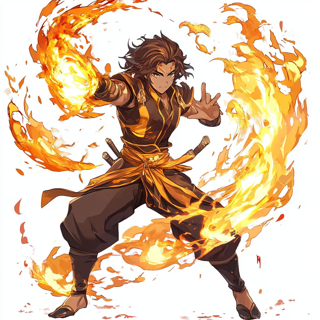 Fiery Martial Artist Performer