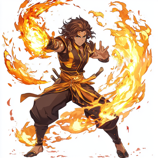 Fiery Martial Artist Performer