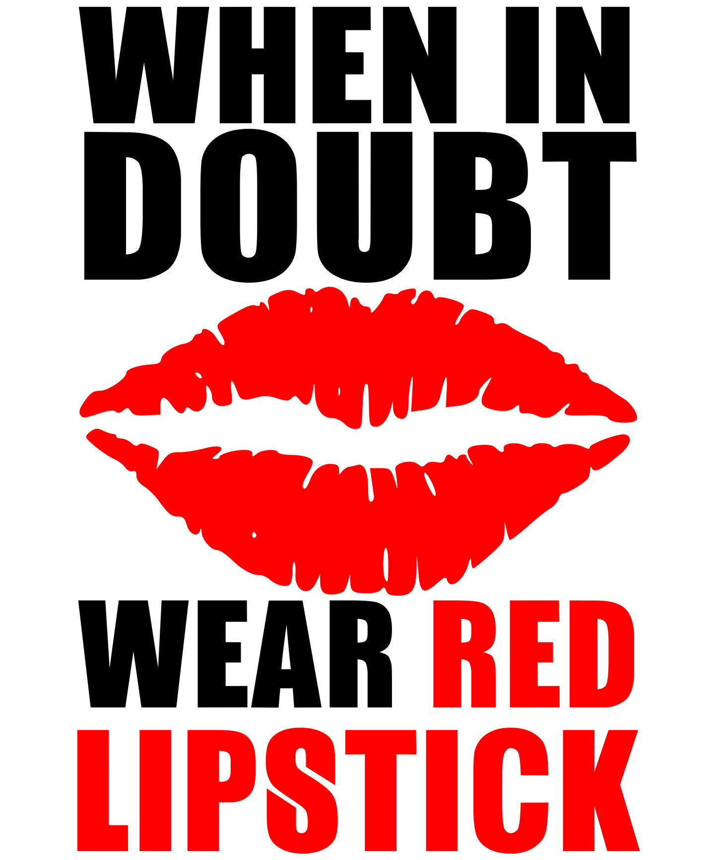 Bold Red Lipstick Kiss
