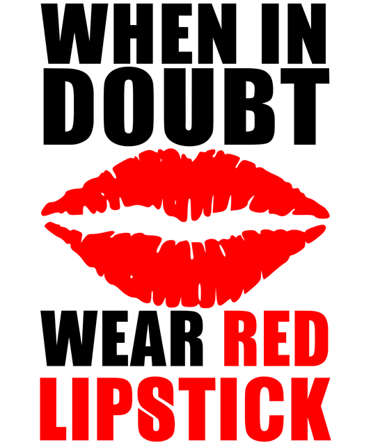 Bold Red Lipstick Kiss