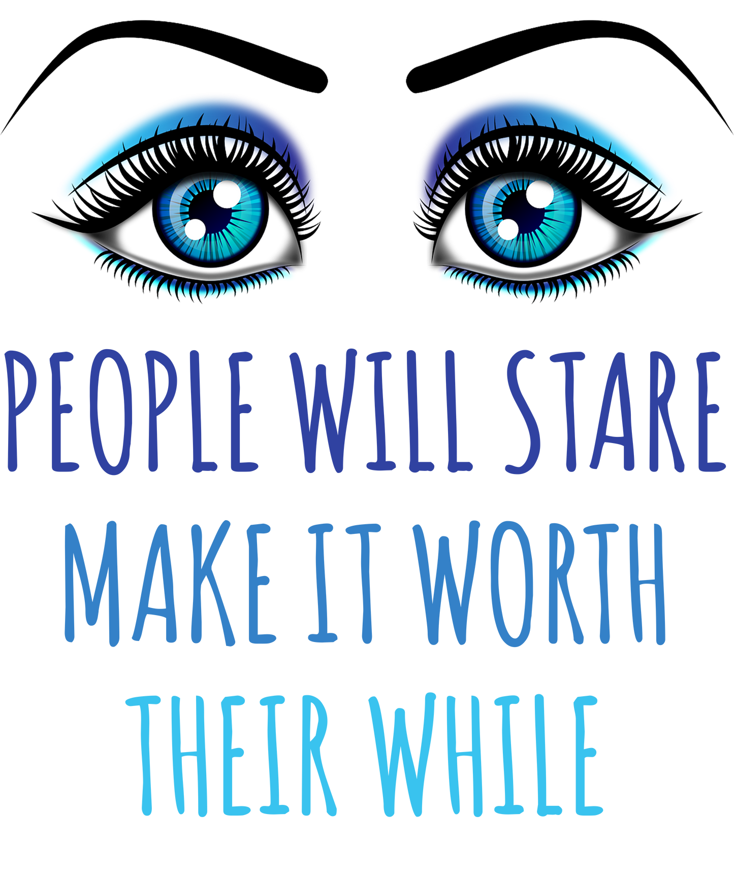 Bold Blue Eyed Statement