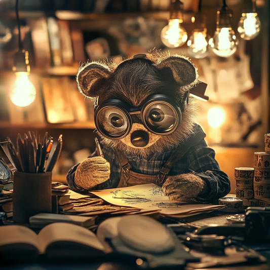 Whimsical Scholar Racoon