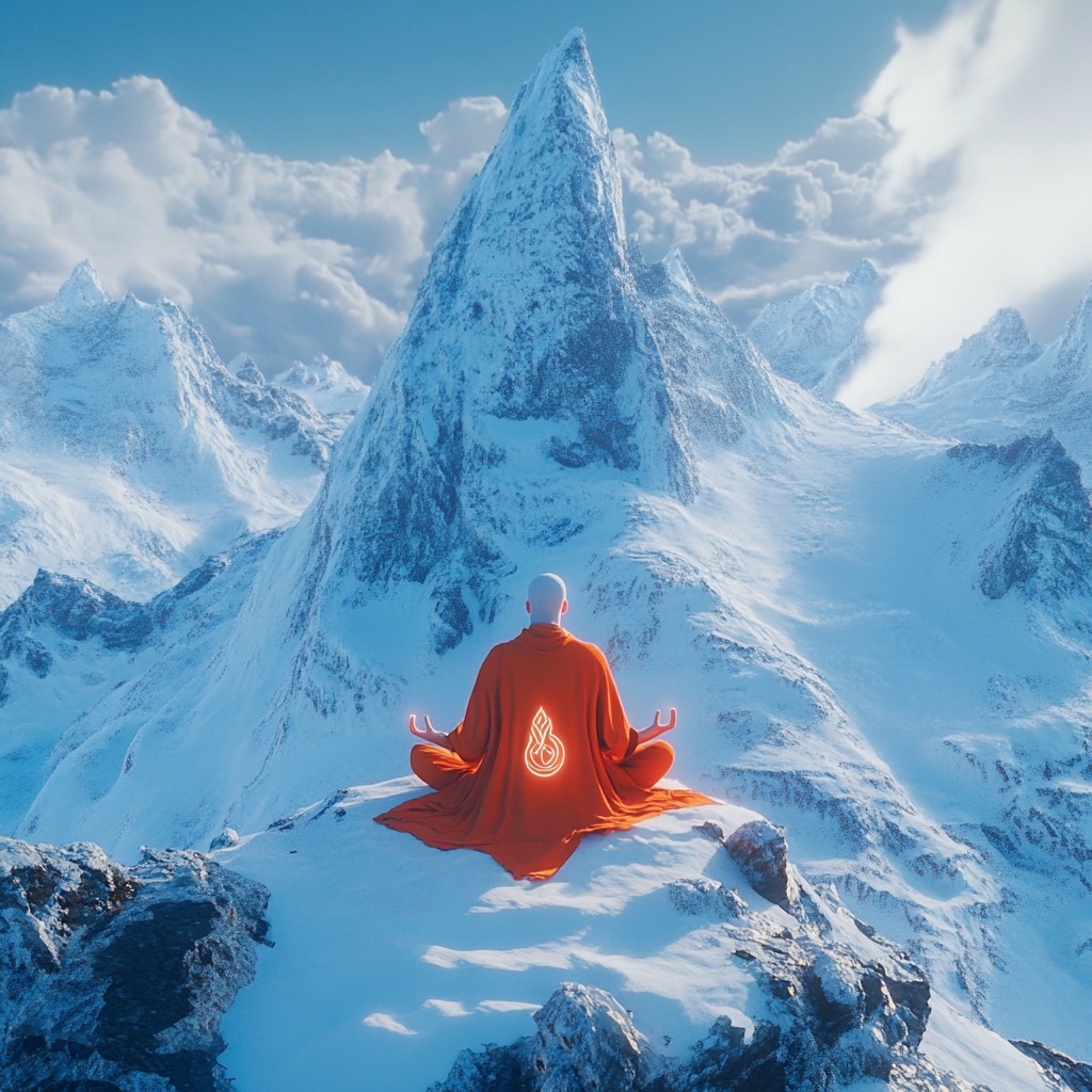 Serene Snowy Meditation