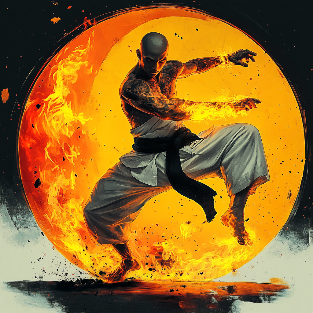 **Fiery Martial Arts Masterpiece**