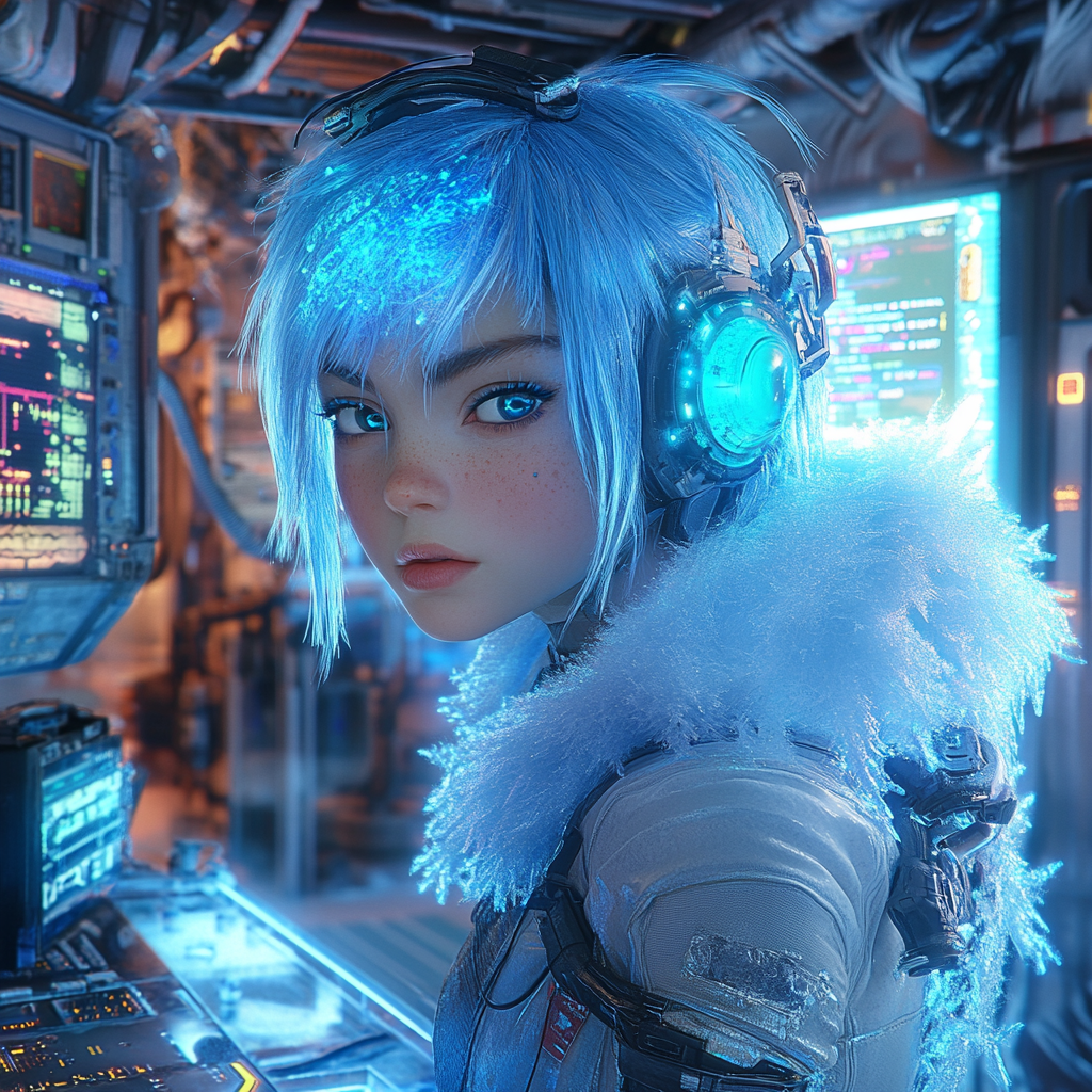 Futuristic Cyberpunk Beauty