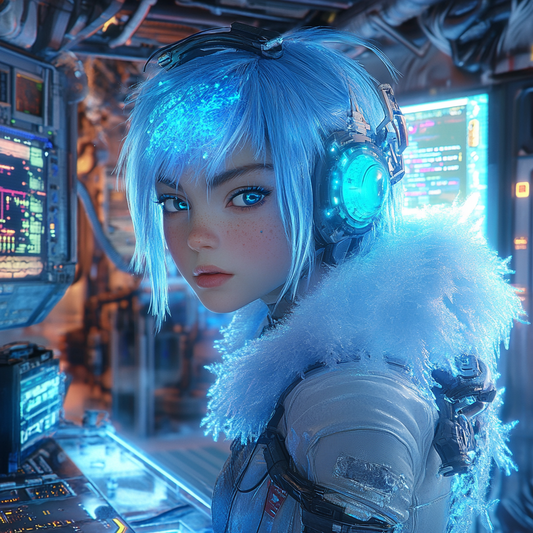 Futuristic Cyberpunk Beauty