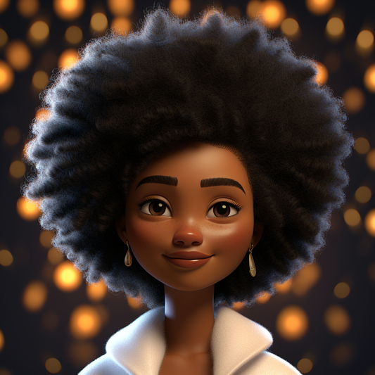 Vibrant Afro Portrait