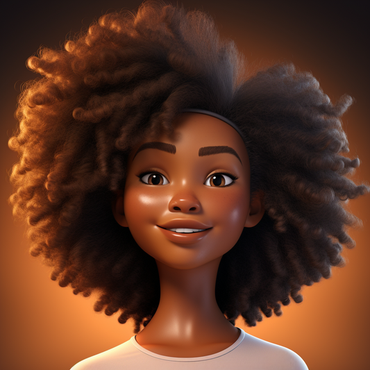 Joyful Curly Portrait