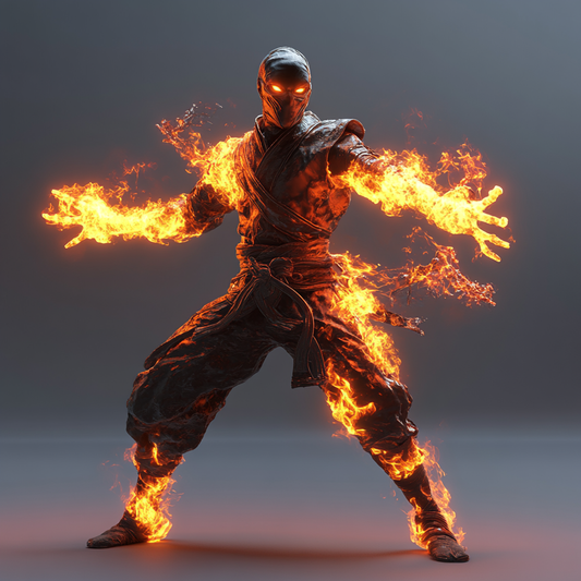 Fiery Ninja Action