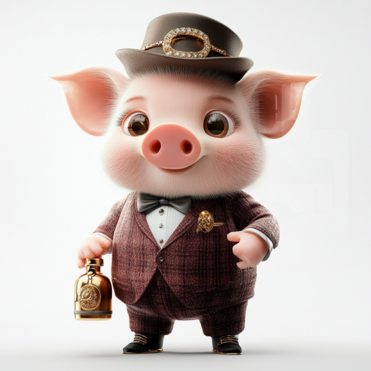Dapper Pig Charm