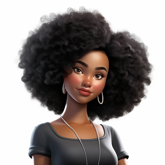 Stylish Afro Icon