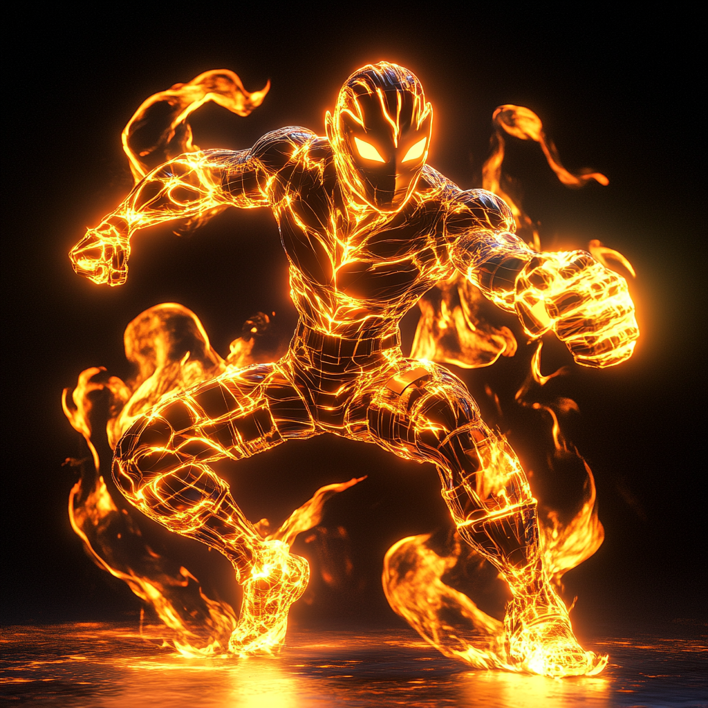 Fiery Action Hero