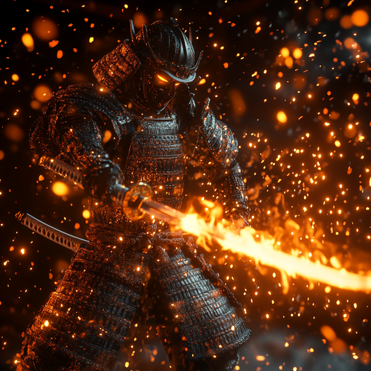 Fiery Samurai Warrior