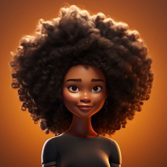 Vibrant Curly Portrait