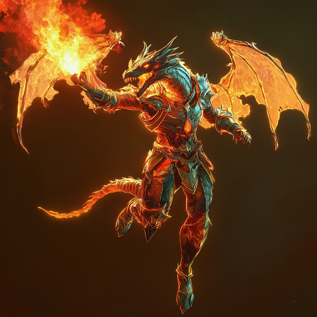 Dragonfire Warrior PNG Art