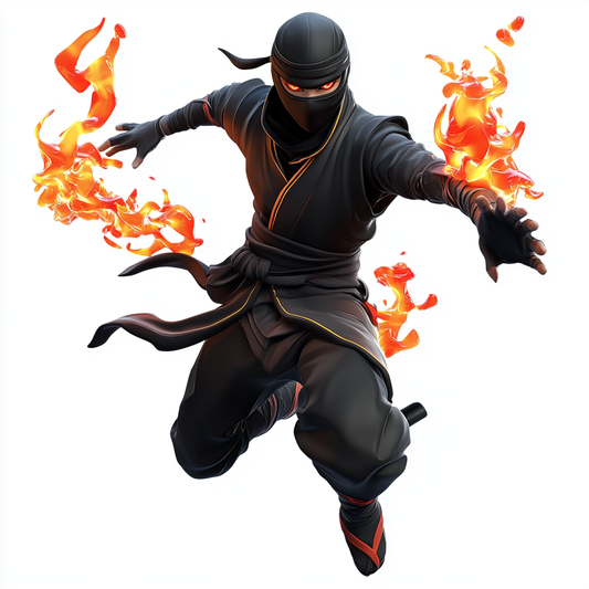 Flaming Ninja Action Hero
