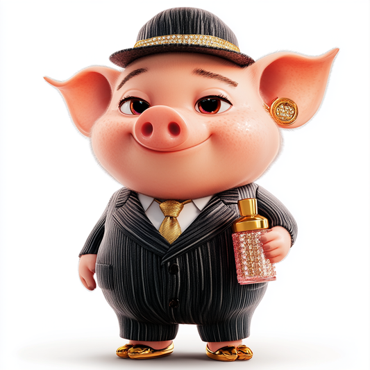 Dapper Piggy Elegance