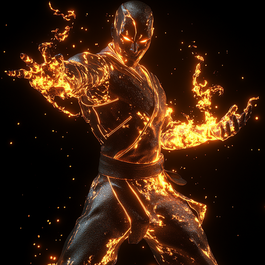 Fiery Ninja Action