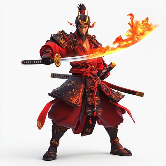 Fiery Samurai Warrior