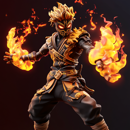 Flaming Warrior Fantasy Art