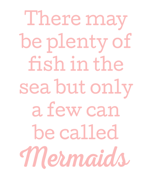 Mermaid Dreams Quote Art