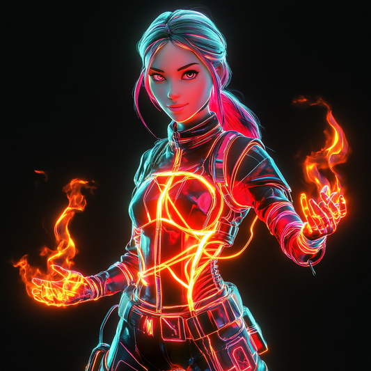 Neon Fire Mage