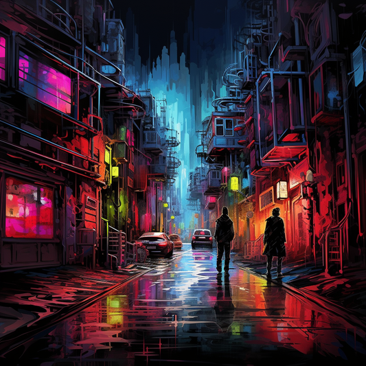 Neon Urban Nightscape