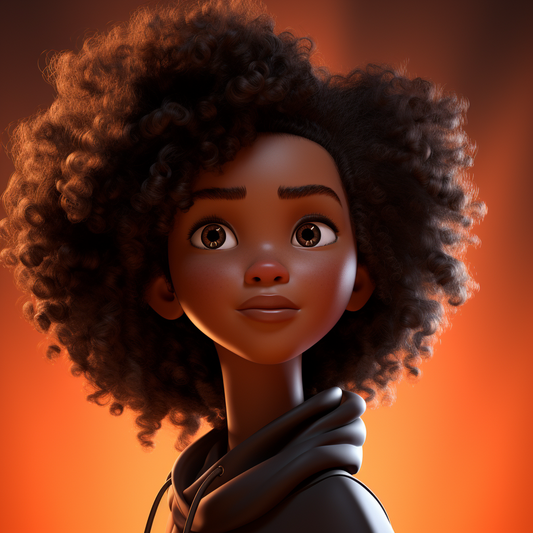 Vibrant Curly Portrait