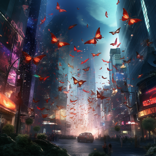 **Urban Butterfly Dreamscape**