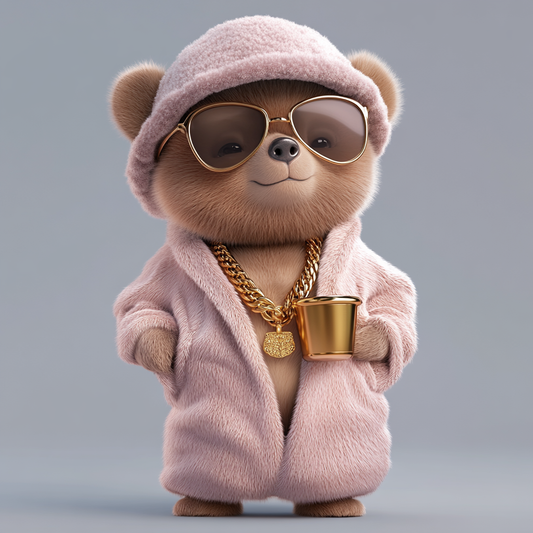 Trendy Luxe Bear Art